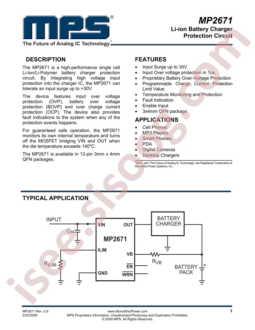 MP2671 Datasheet