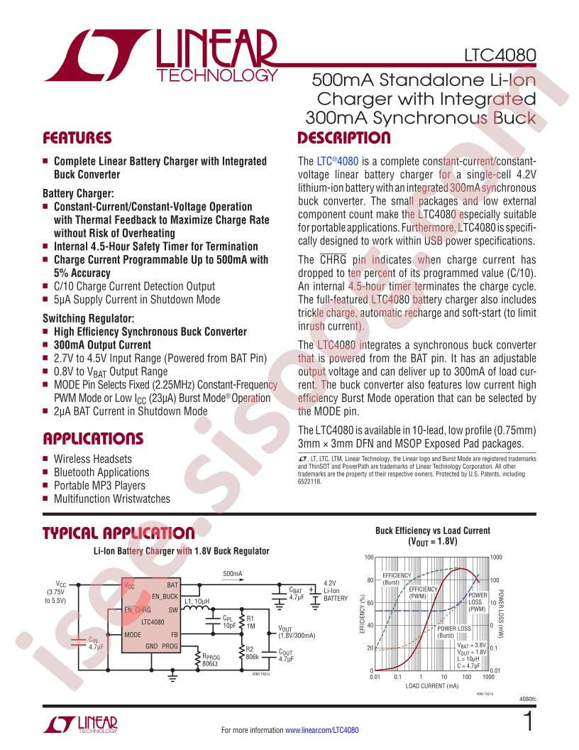 LTC4080 Datasheet