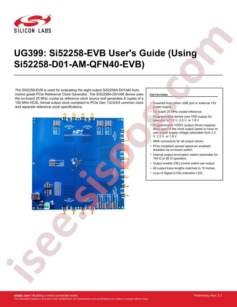 Si52258-A-EVB User Guide