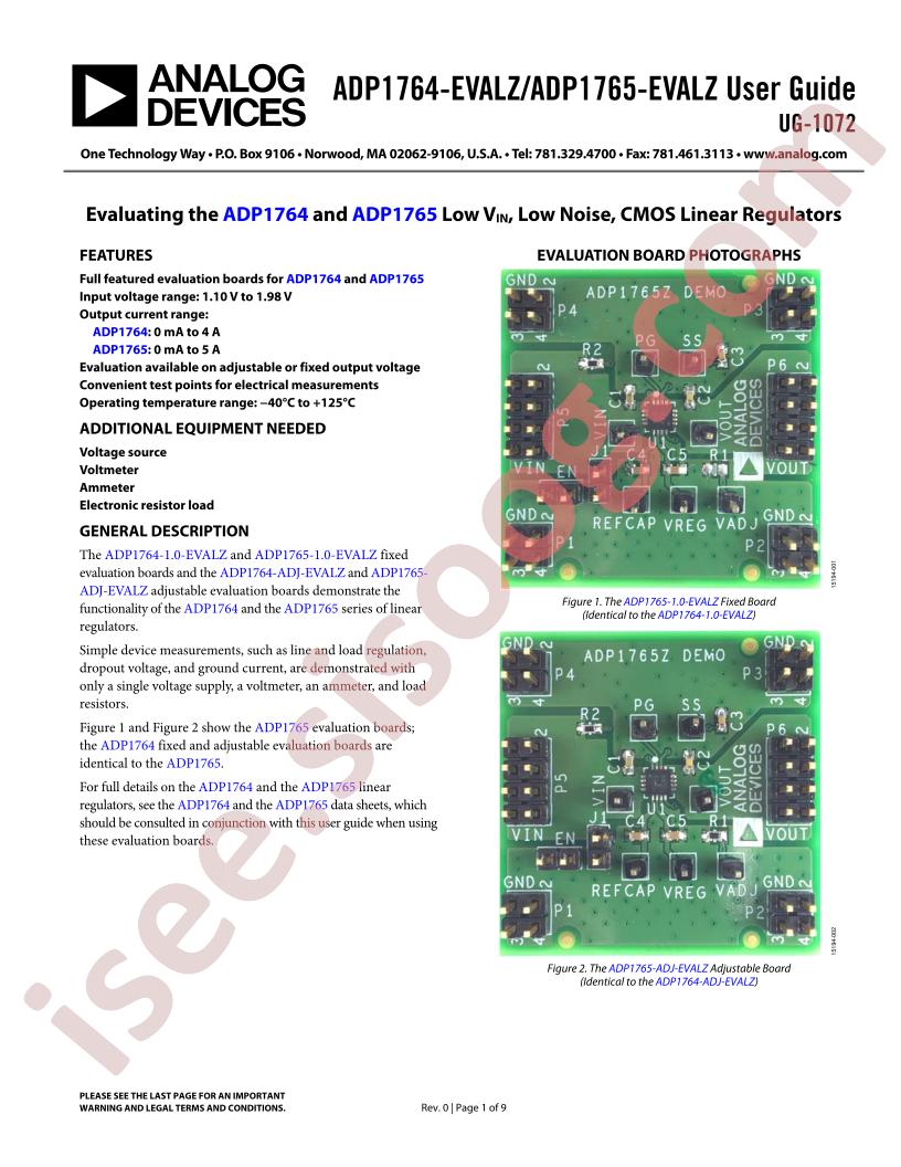 ADP1764-65 EVALZ Guide