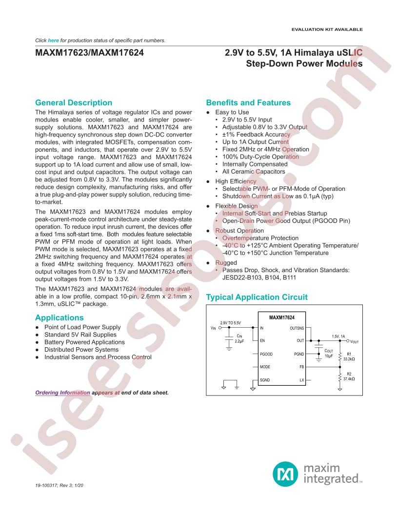 MAXM17623, 24 Datasheet