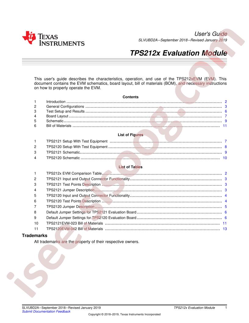 TPS212x Eval Module User Guide