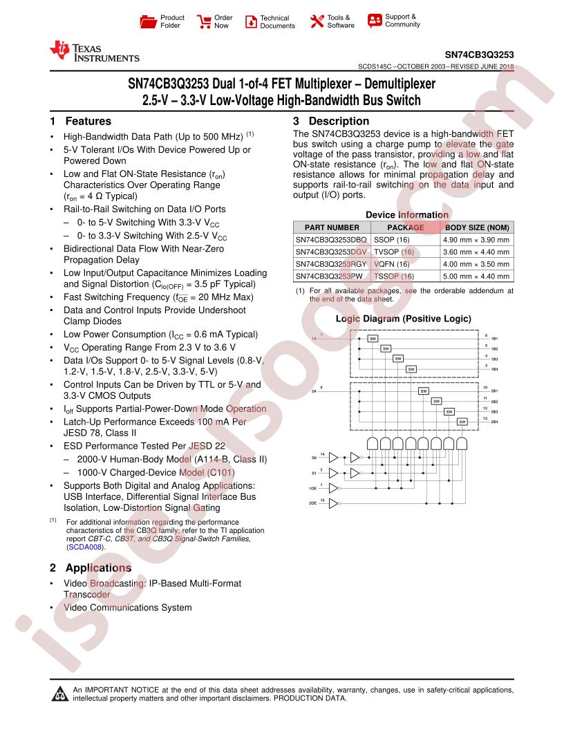 SN74CB3Q3253