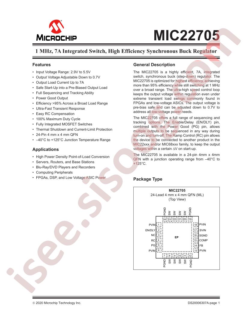 MIC22705 Datasheet