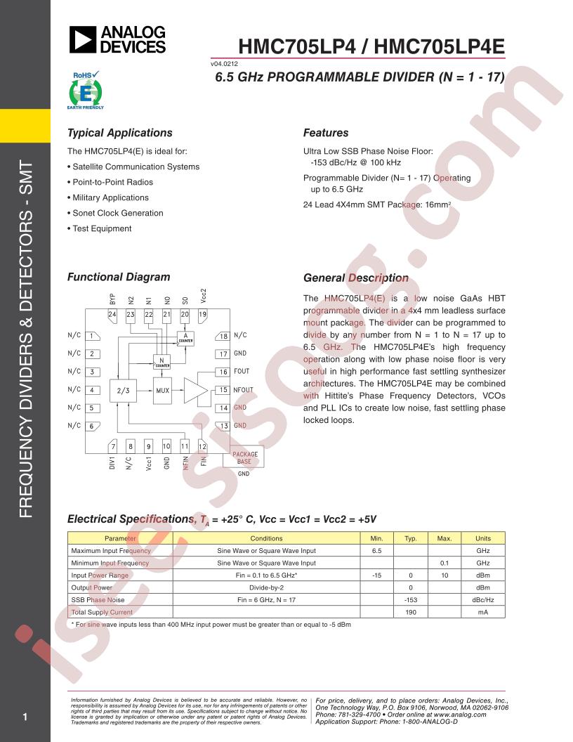 HMC705LP4,4E