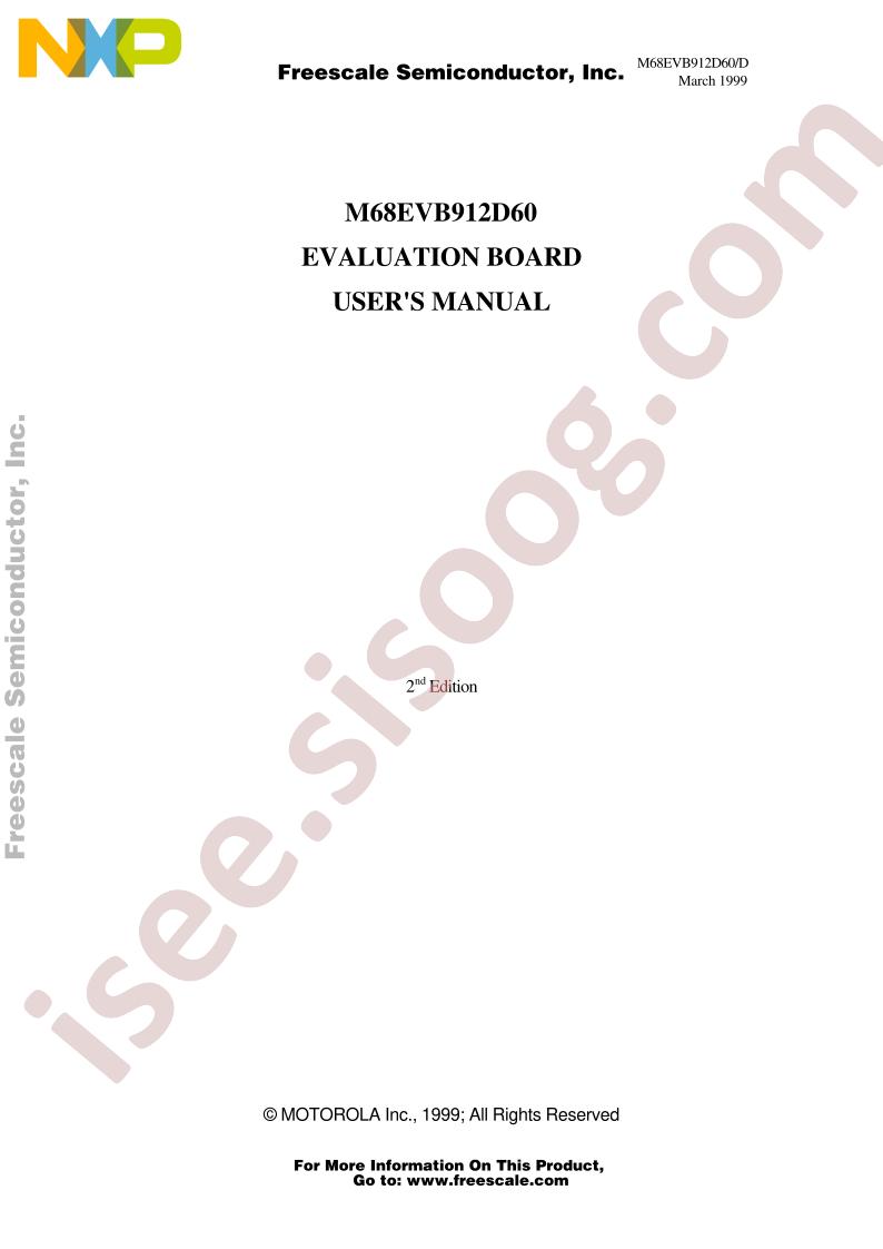 M68KIT912D60 User Manual