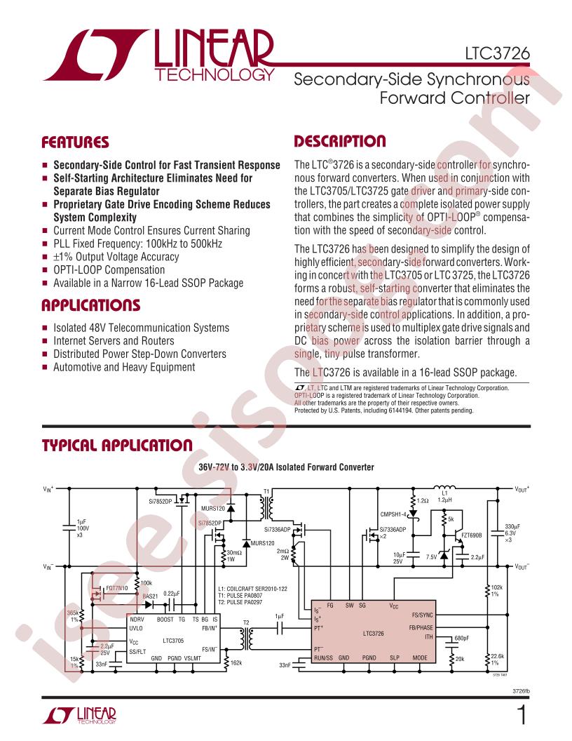 LTC3726 Datasheet