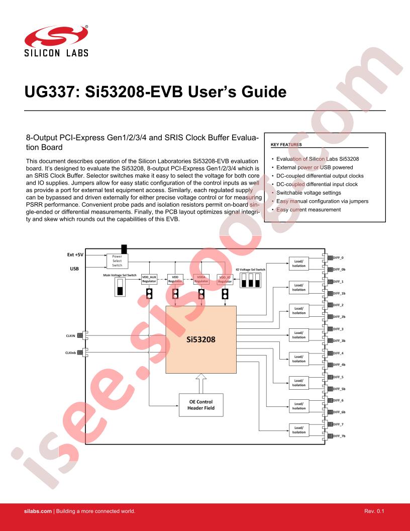 Si53208-EVB User Guide