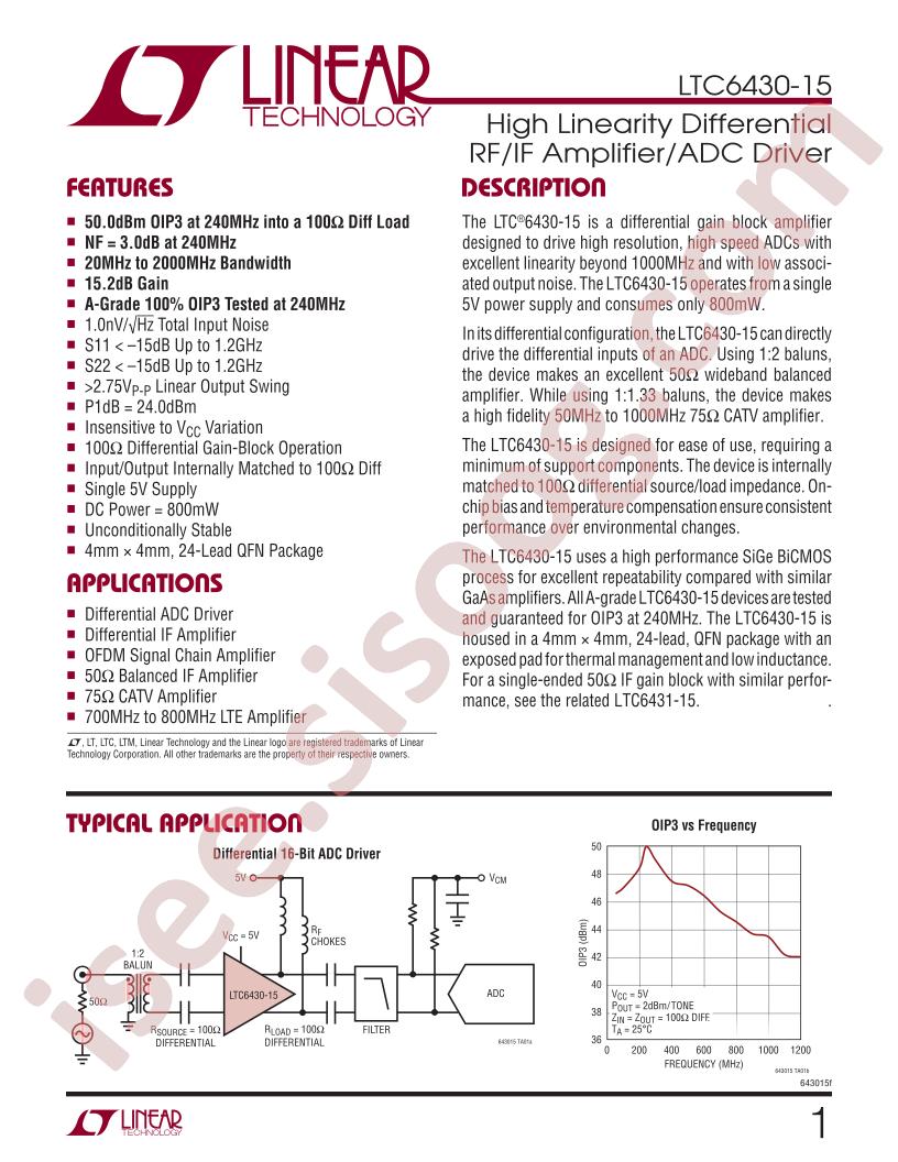 LTC6430-15