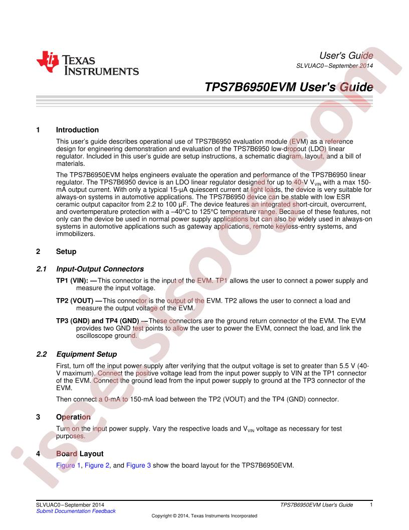 TPS7B6950EVM User Guide