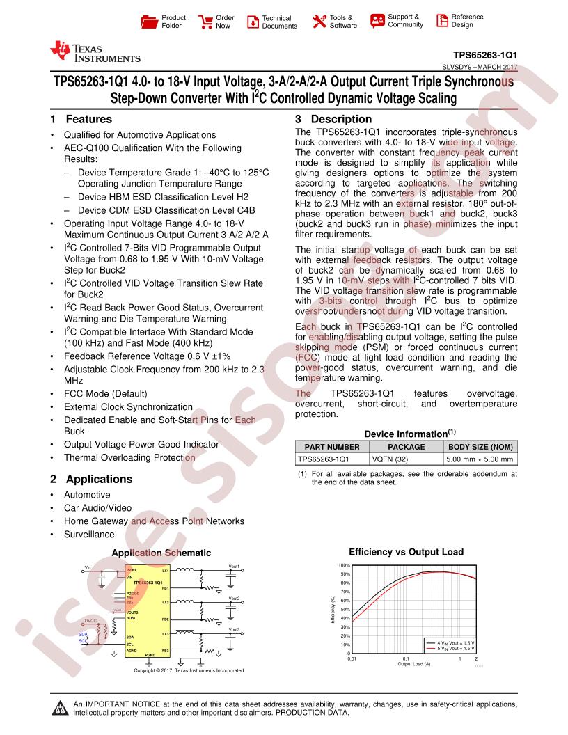 TPS65263-1Q1 Datasheet