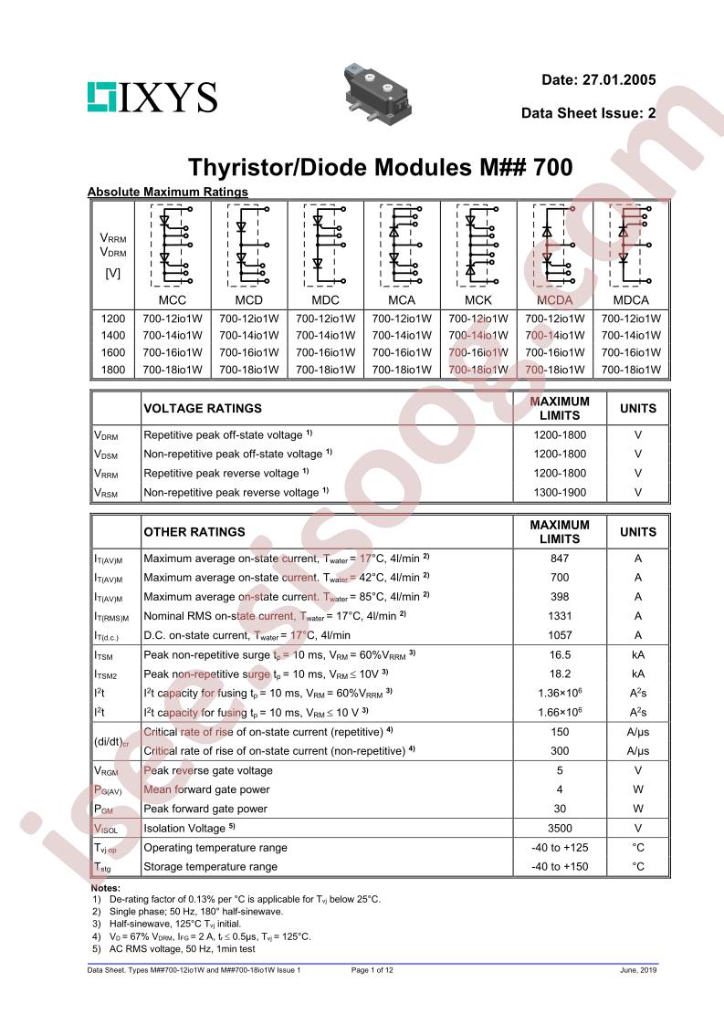 MCx, MDC700 Series