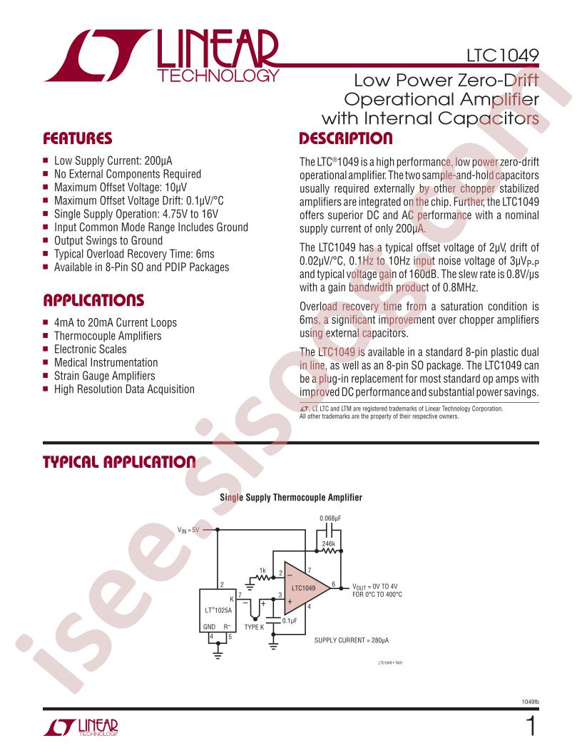 LTC1049 Datasheet