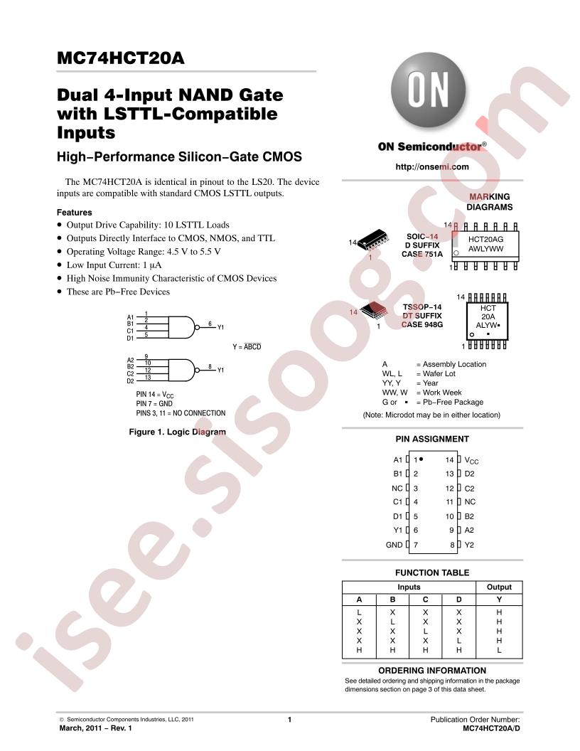 MC74HCT20A