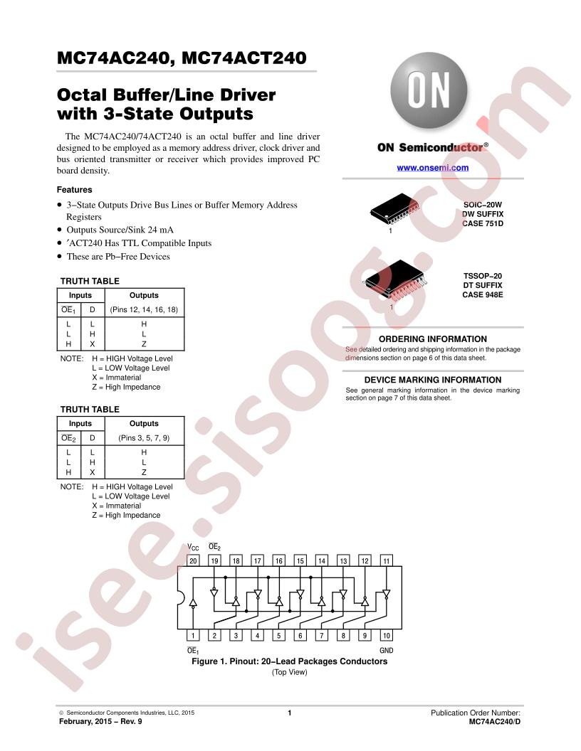 MC74AC(T)240