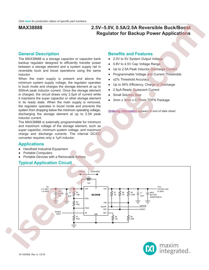 MAX38888 Datasheet