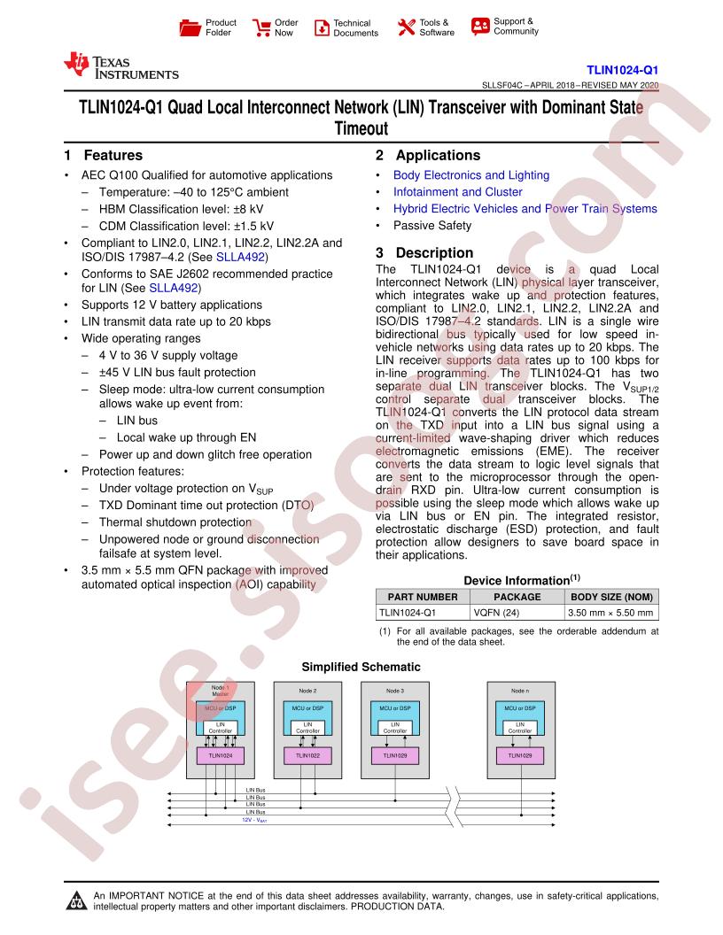 TLIN1024-Q1 Datasheet