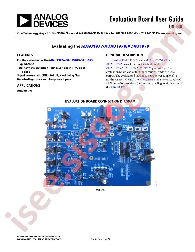 ADAU1977-79 EVAl User Guide