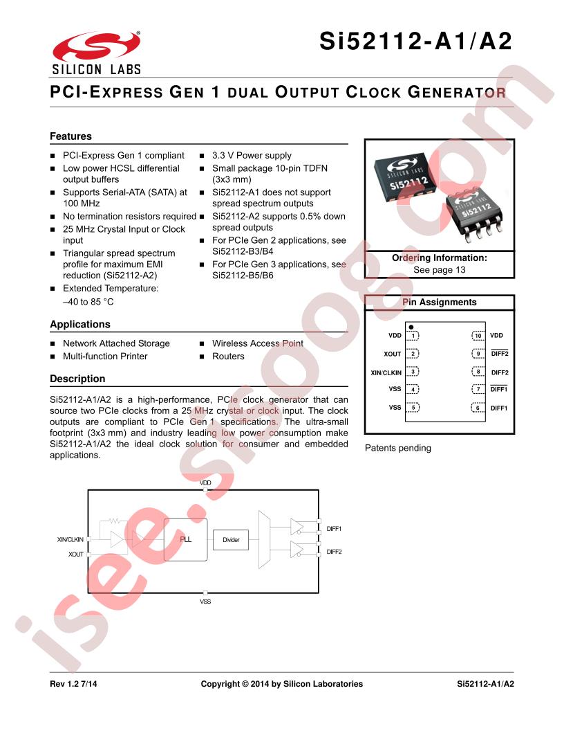 Si52112-A1/A2