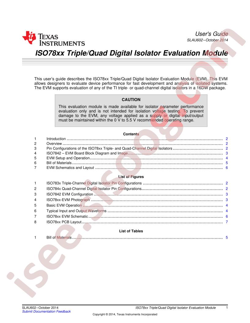 ISO78xx-EVM User Guide