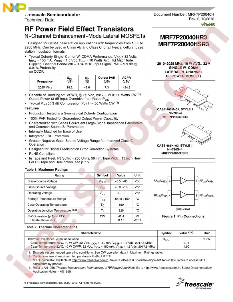 MRF7P20040HR3/HSR3
