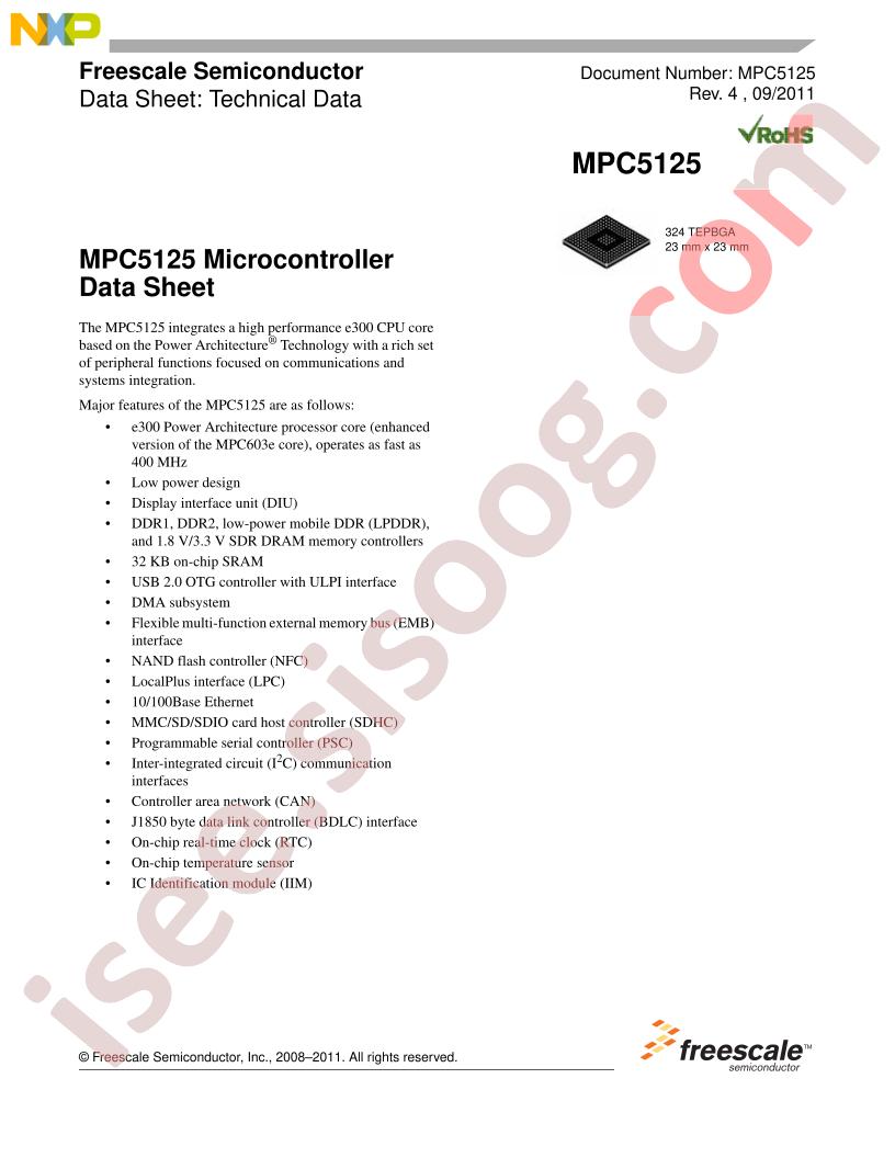 MPC5125 Datasheet