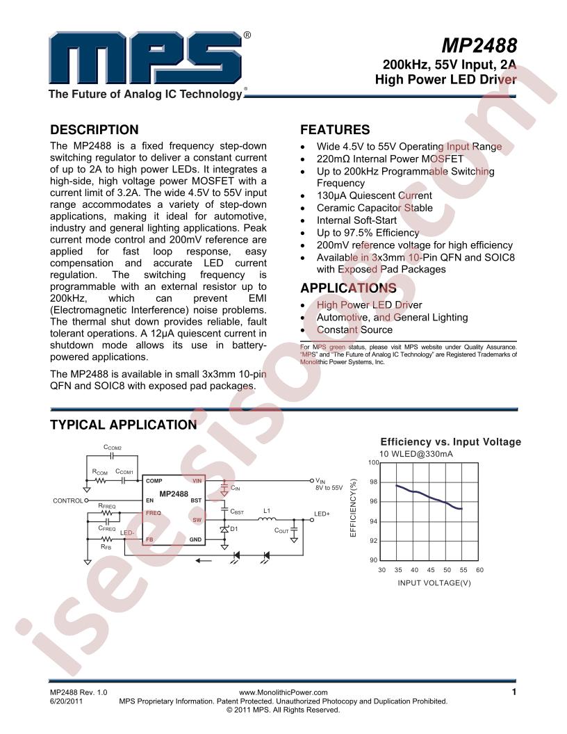 MP2488 Datasheet