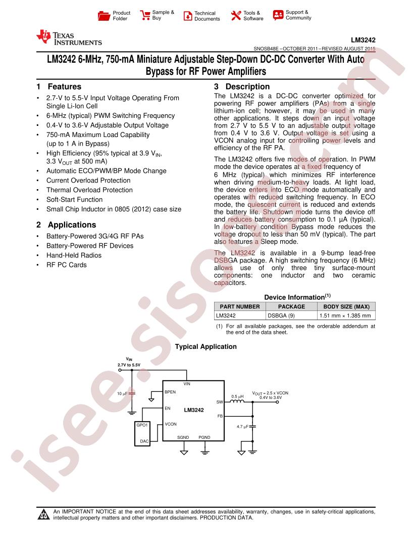 LM3242 Datasheet