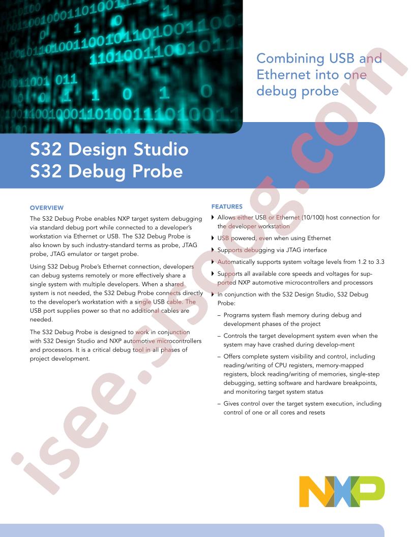 S32 Debug Probe Fact Sheet