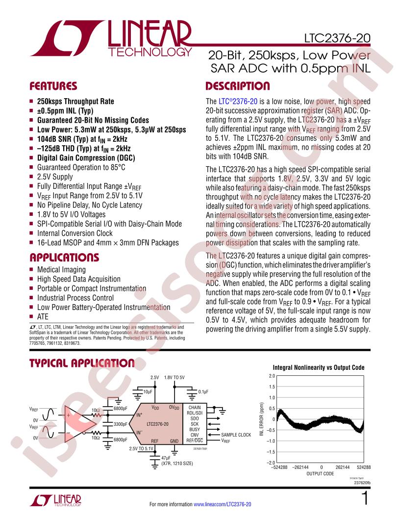 LTC2376-20 Datasheet