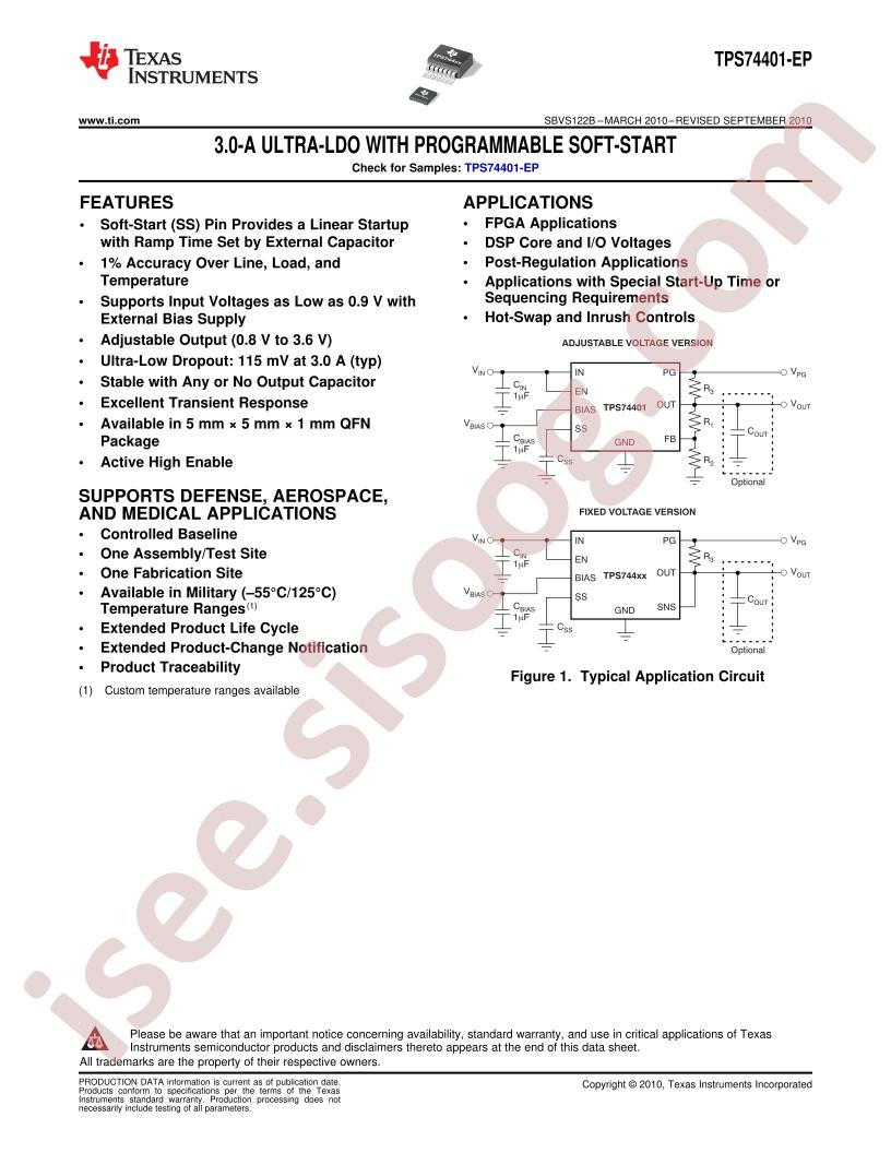 TPS74401-EP