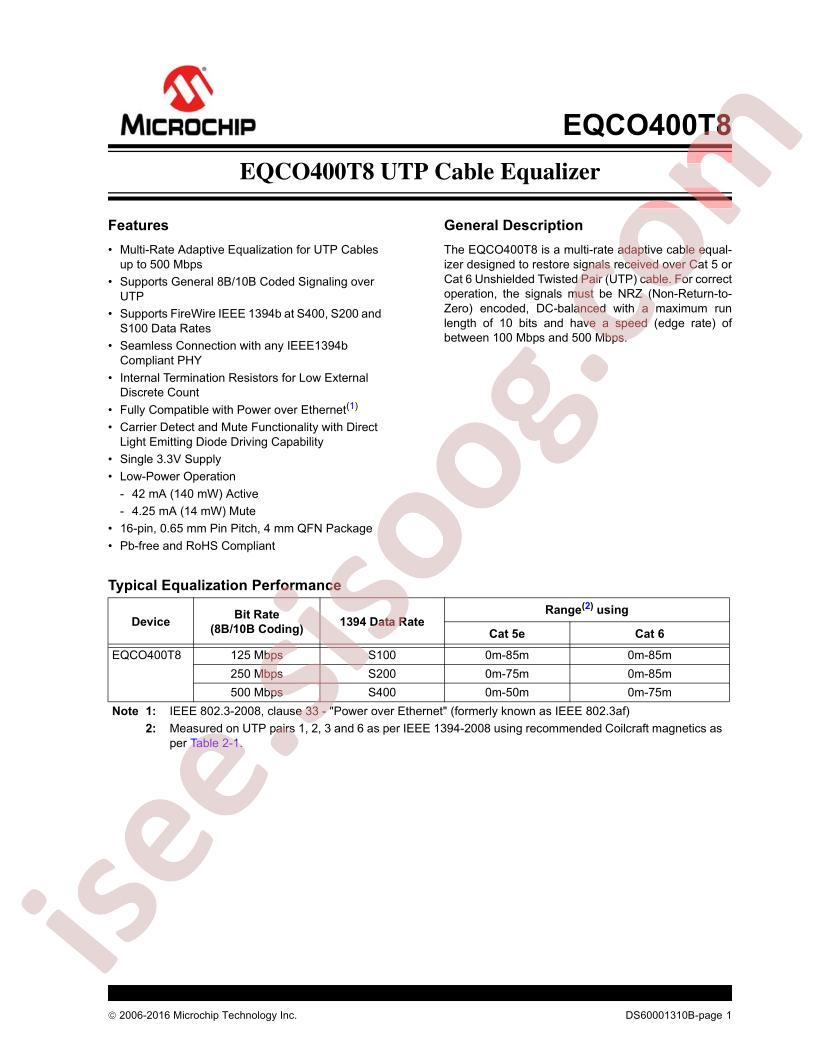 EQCO400T8 Datasheet