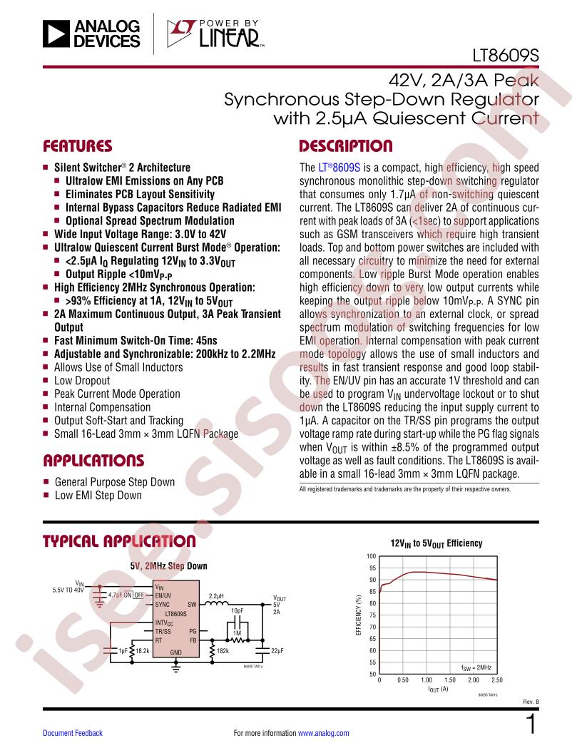 LT8609S Datasheet