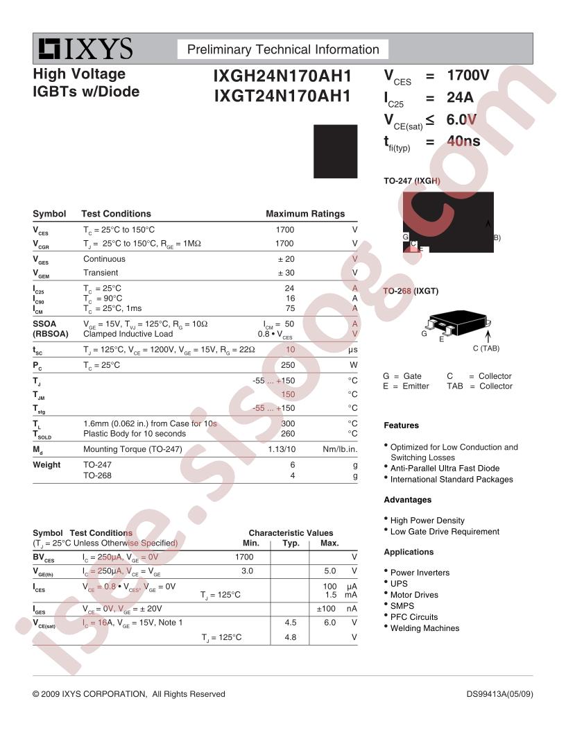 IXG(H,T)24N170AH1
