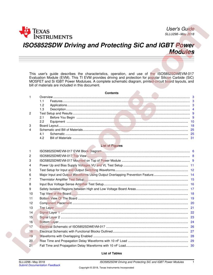 ISO5852SDWEVM-017 User Guide