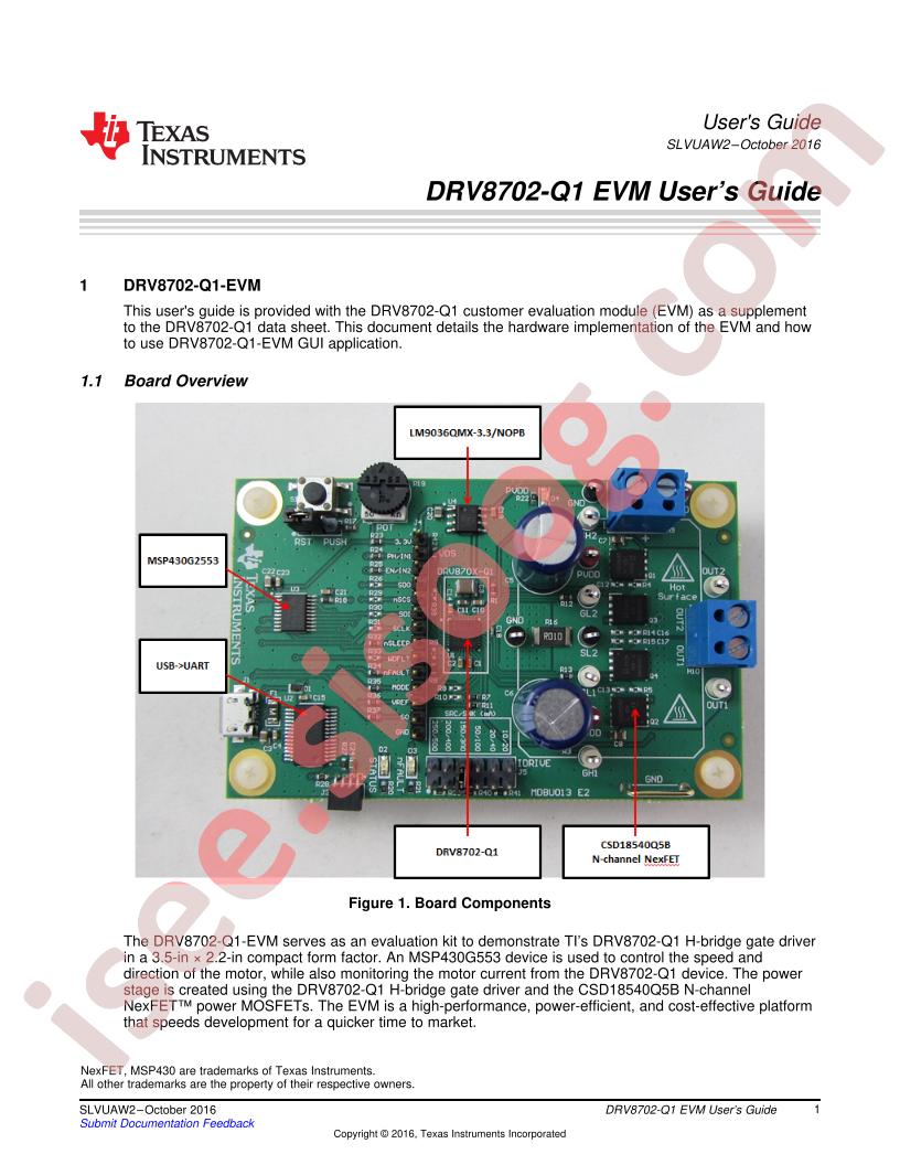 DRV8702-Q1EVM User Guide