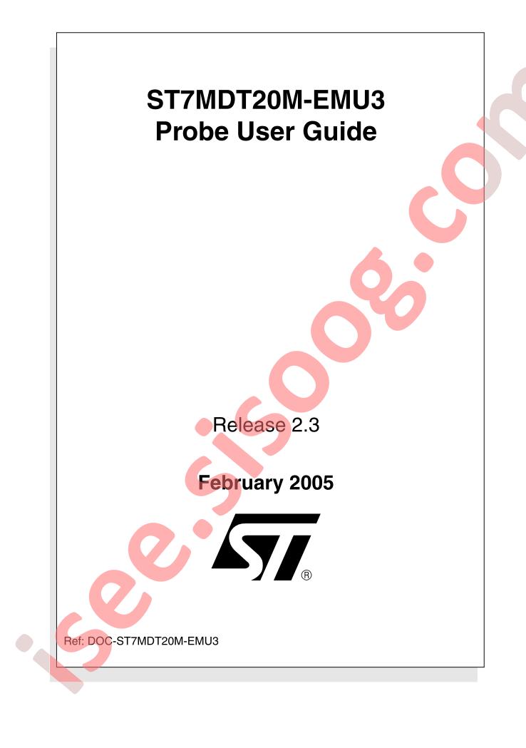 ST7MDT20M-EMU3 Probe User Guide