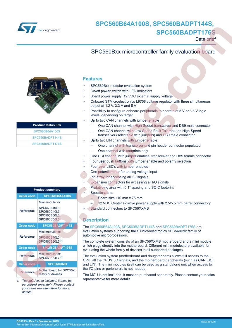 SPC560 Brief