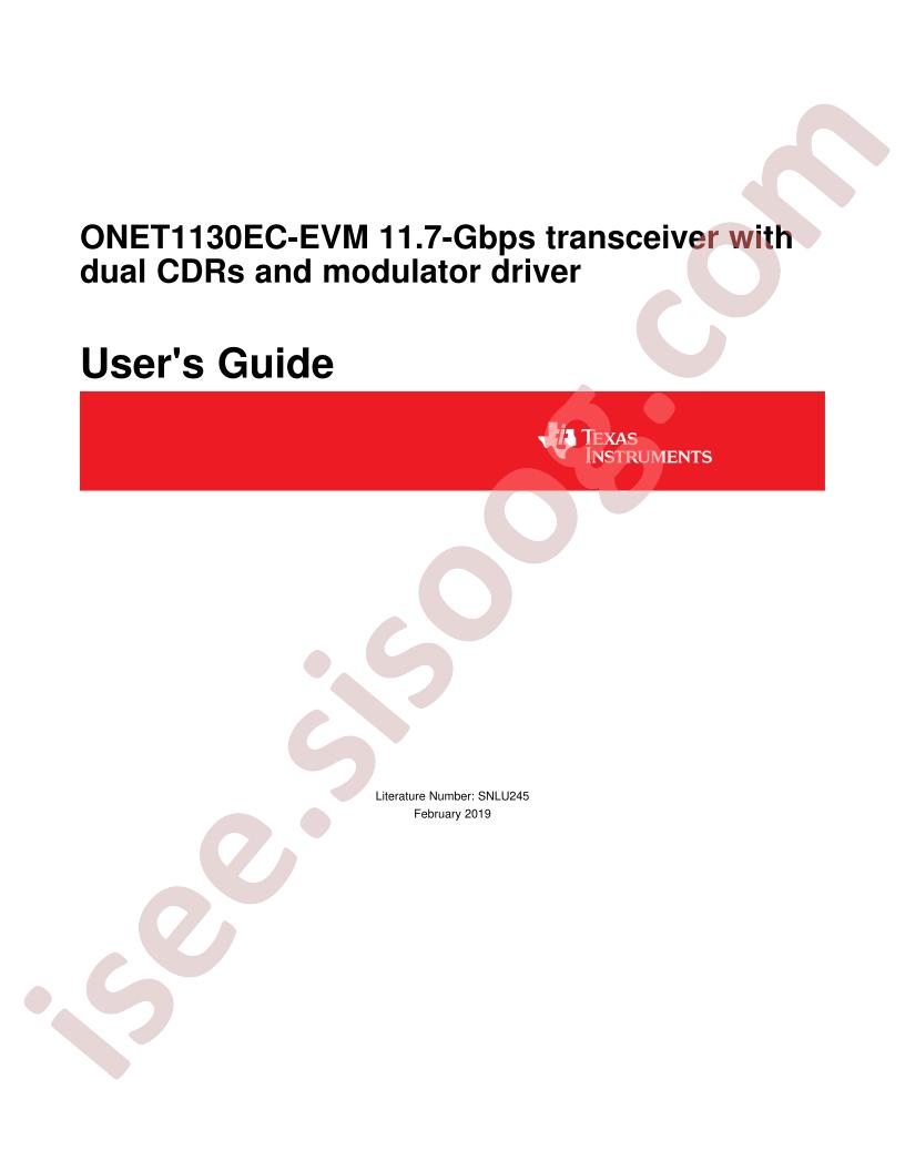 ONET1130EC-EVM User Guide