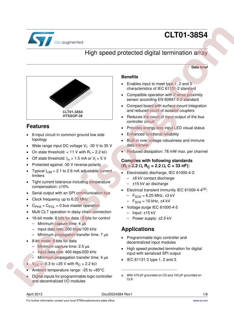 CLT01-38S4 Datasheet