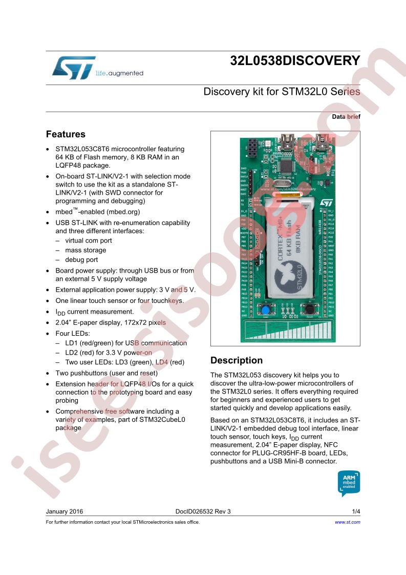 32L0538DISCOVERY Data Brief