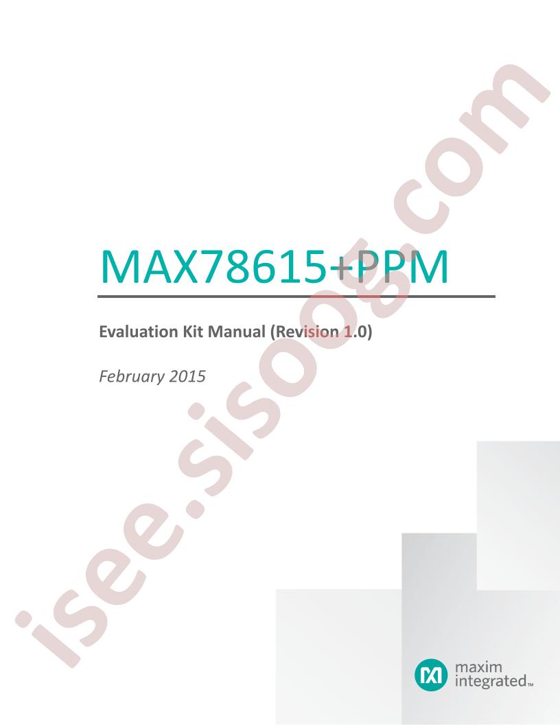 MAX78615+PPM Evaluation Kit Manual
