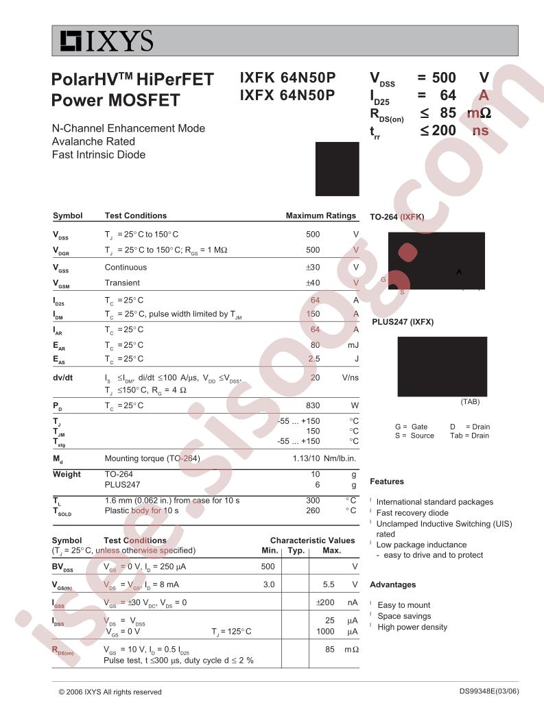 IXF(K,X)64N50P