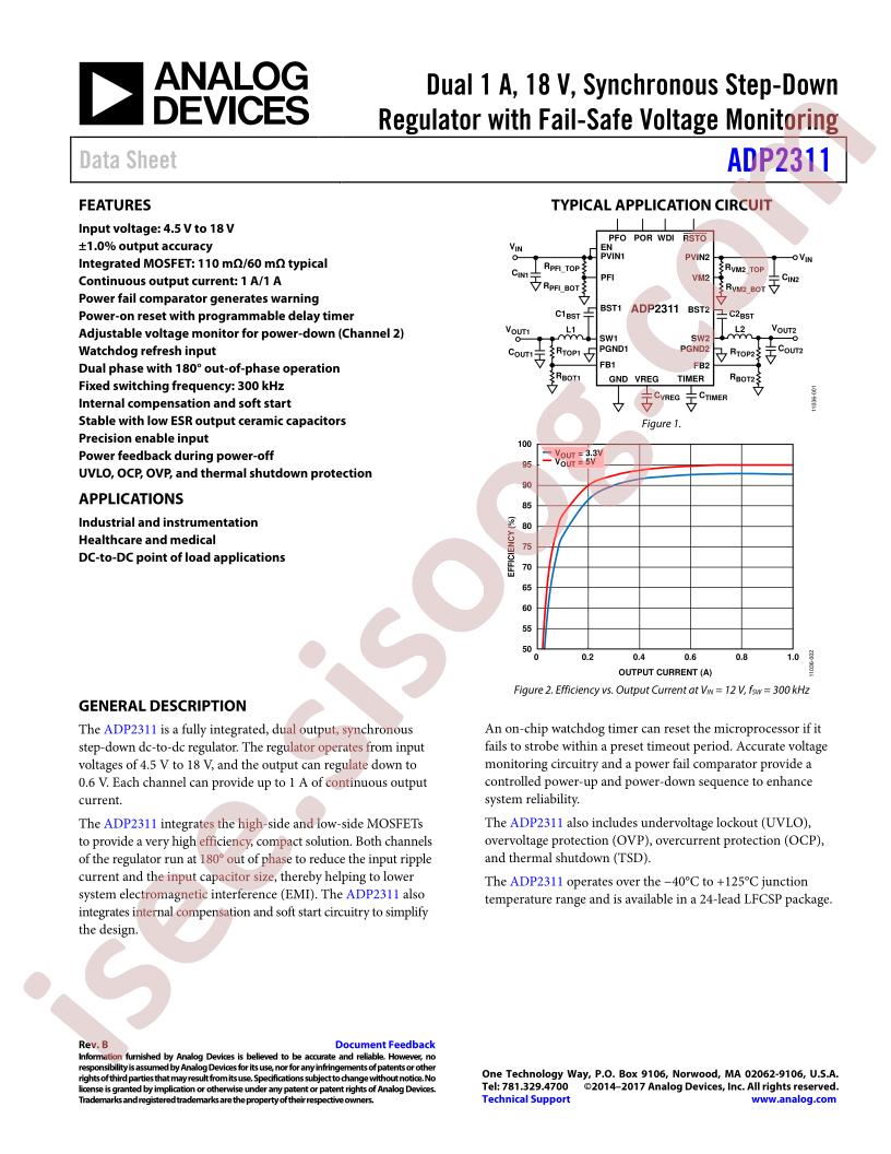 ADP2311 Datasheet