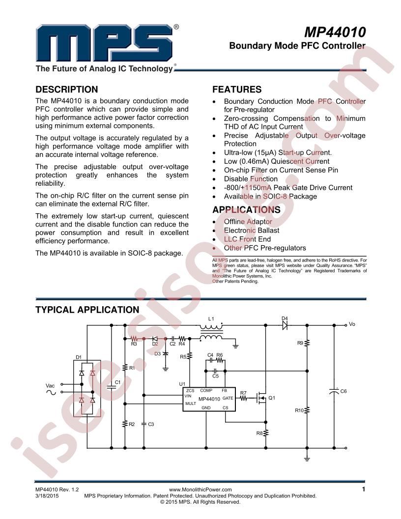 MP44010 Datasheet