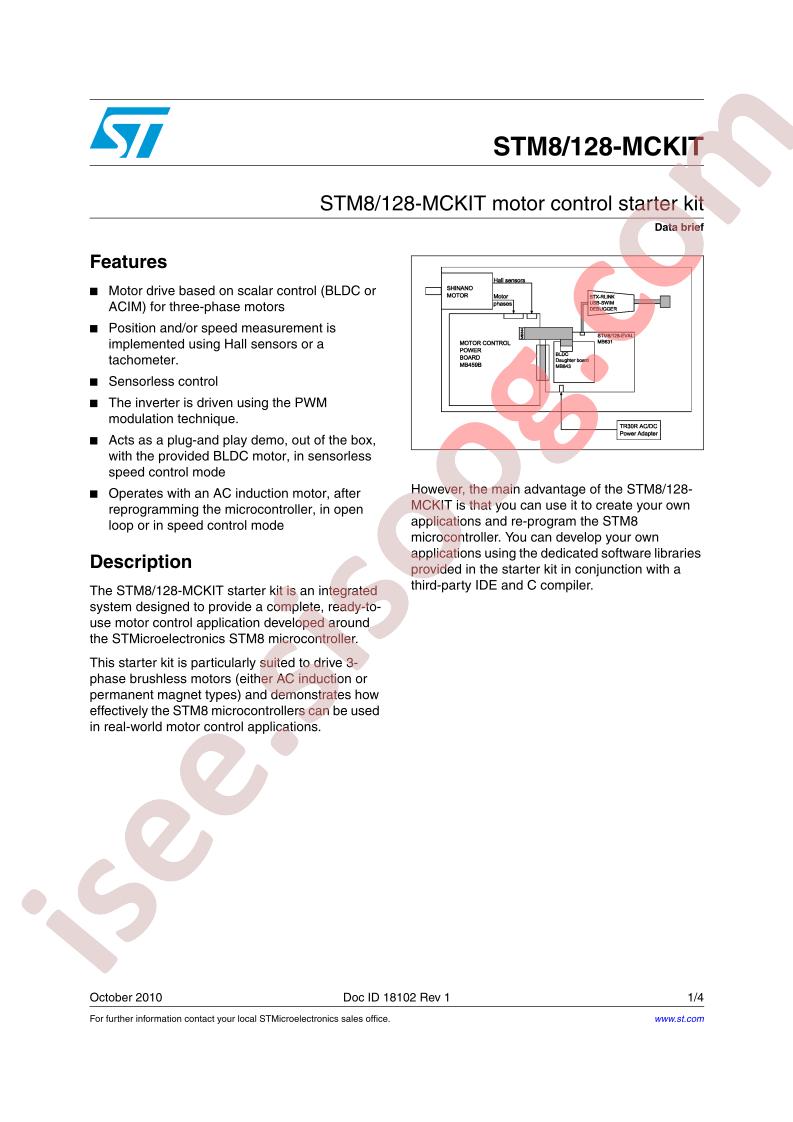 STM8/128-MCKIT Data Brief