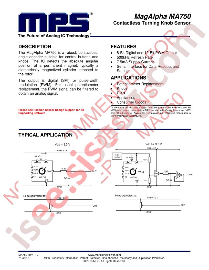 MA750 Datasheet