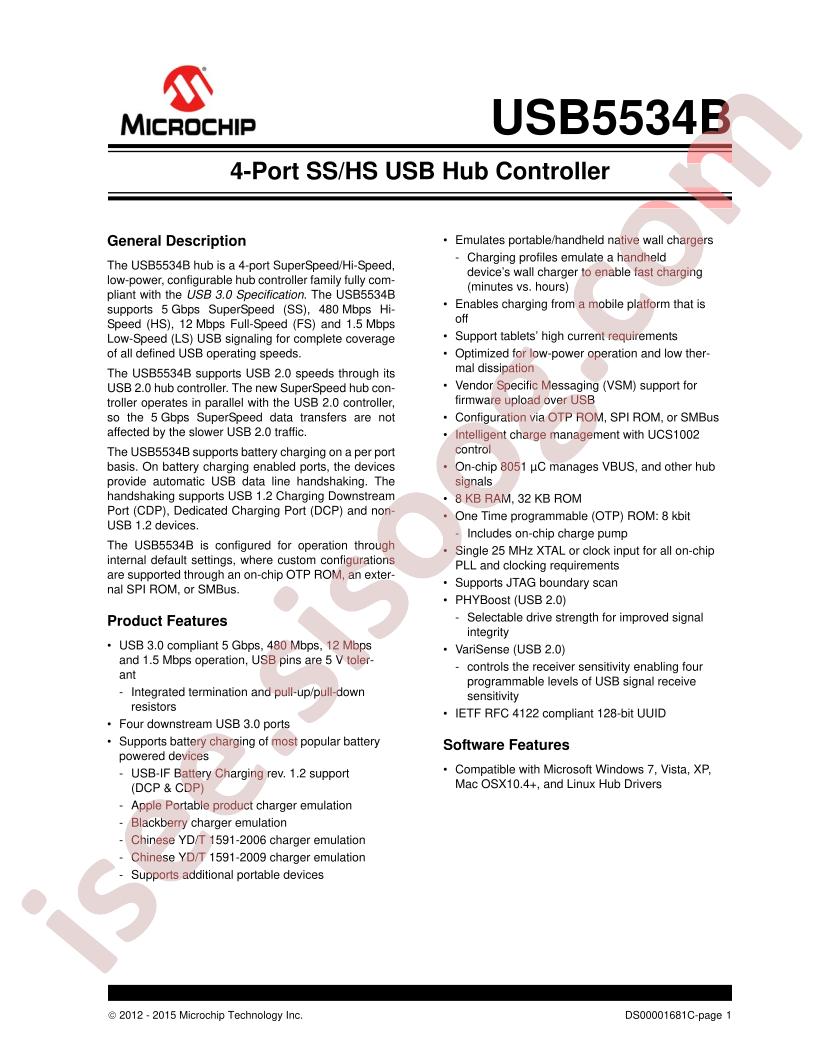 USB5534 Datasheet