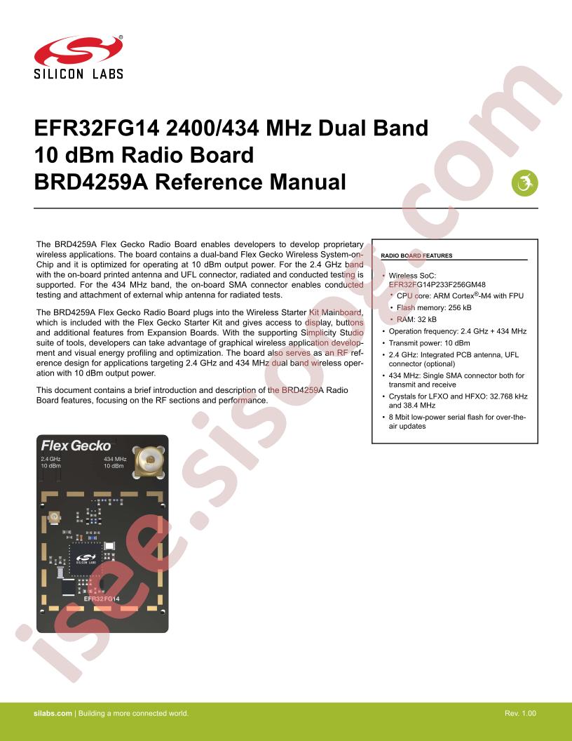 SLWRB4259A Reference Manual