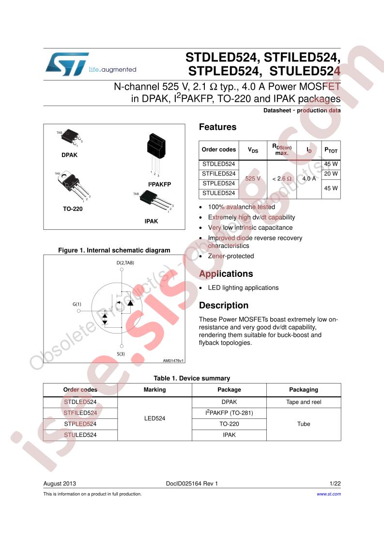 STD/STFI/STP/STULED524